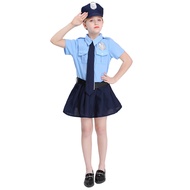 Girls Tiny Cop Police Officer Playtime Cosplay Uniform Suit Kids Occupation Coolest Halloween Costum