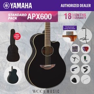 Yamaha APX600-BK APX Series Acoustic Electric Guitar (Thinline Body) - Black