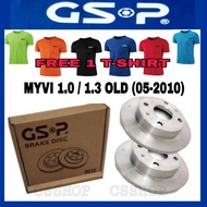 WS GSP PERDODUA MYVI 1.0 / MYVI 1.3 ( 2005-2010 ) GSP BRAKE DISC ROTOR FRONT GSP 1SET=2PWS NEW