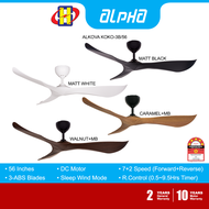 Alpha Ceiling Fan (56Inch) DC Motor 7+2 Speed Remote Control Sleep Wind Mode ALKOVA Series Ceiling Fan ALKOVA KOKO-3B/56 Ceiling Fan