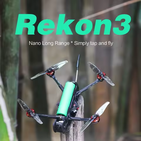 HGLRC Rekon3 1S Nano Long Range 3inch 18650 Super Long Lasting FPV Drone Zeus5 ES24 1S 5A AIO CADDX 