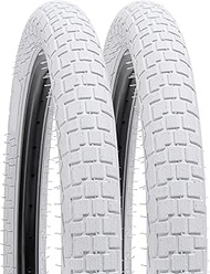 YUNSCM 2-PCS 18" Road Bike Tires 18 x 2.125/57-355 Compatible with Road Bike 18x2.0 18x2.10 18x2.125