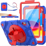 สำหรับ Case iPad ที่มีที่ใส่ดินสอ & ป้องกันหน้าจอในตัว360กันกระแทกแข็งแกร่งสายคล้องมือเคสไอแพดแบบตั้