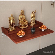 ZzWall-Mounted Fokan Cabinet Shrine God of Wealth Worship Table Guanyin Bodhisattva Buddha Altar Sitting Table Shelf Hom