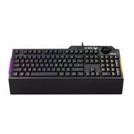 ASUS TUF GAMING K1 WIRED RGB KEYBOARD RA04 WITH DEDICATED VOLUME KNOB, SPILL-RESISTANCE, SIDE LIGHT 