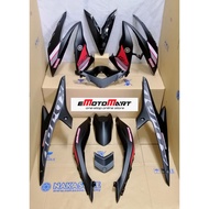 [ READY STOCK ] YAMAHA NVX155 V1 NVX V1 COVER SET SPECIAL AEROX BLACK RED #Sticker Tanam Cover Set