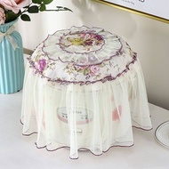 Pastoral Round Rice Cooker Cover Oval Multifunctional European Style Cover Towel Fabric Lace Rice Cooker Household Anti-dust Cover Cloth