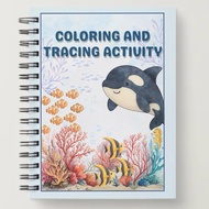 XO CB96 Ocean Coloring & Tracing (Spring binding, 180gsm thick paper) - Set of 20 A4 A5 Acrylic Colo