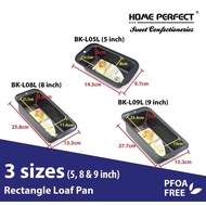 Ready Stock📣 HOME PERFECT Long Loaf Pan, Long-Shaped Toaster Pan, Non-Stick, 5/6/8/9 inch
