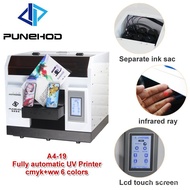 Punehod factory price Digital Inkjet UV Flatbed DTG printer t shirt printing machine A4 size 210*297 6 Colors cmyk+ww EP