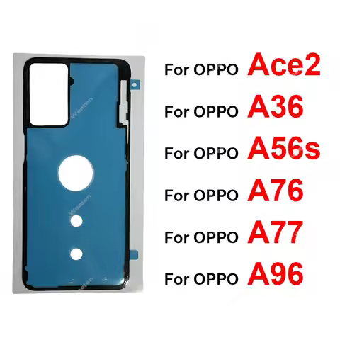 Back Battery Housing Cover Sticker For OPPO Ace2 A36 A56s A76 A77 A96 4G 5G 2022 Rear Battery Housin
