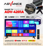 {{{FREE PACKING KAYU}}}TV Android Advance 42" inch Panel ADV 4201A Smart TV Digital Frameless