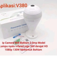 Wifi CCTV Camera IP Bulb Camera APP V380 - IP BOLAM V380 FULL HD