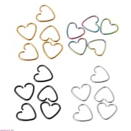 sweety Heart Shaped Stud Earring Fake Tragus Piercing Hoop Helix Earring Nose Ring
