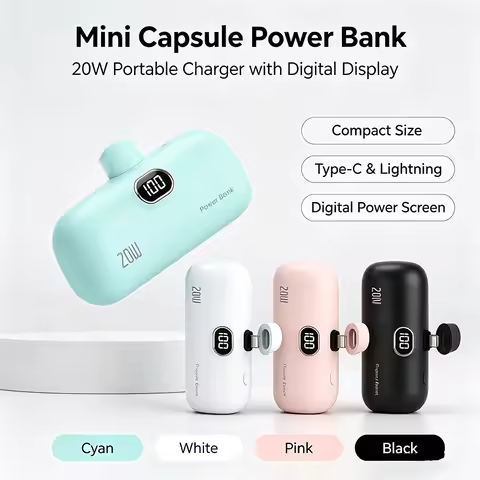 New 50000mAh Mini Power Bank Fast Charging Portable Charger External Spare Battery for IPhone Xiaomi