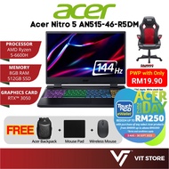 ACER Nitro 5 AN515-46-R5DM (RTX 3050, AMD Ryzen 5 6600H, 8GB, 512SSD, 15.6" FHD, 144Hz) Gaming Laptop