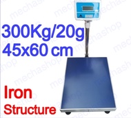 เครื่องชั่งดิจิตอลตั้งพื้น MACATA TZ Series platform weighing scale 300kg/20g โครงสร้างเหล็ก ฐาน 45*