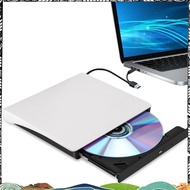 External CD DVD +/-RW Drive, USB 3.0 &amp; USB-C Portable CD &amp; DVD ROM Burner Player Reader Writer Rewriter Disc Drive  Easy Install Easy to Use ,White edgartom