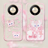 Phone Case Honor X9b X6a X9a X8a X7a X8 X7 5G New 2023 Super Pink Cute Fox Cartoon Linabell Pattern Silicone Transparent Soft Casing Honor X9b 5G Soft Cover Case