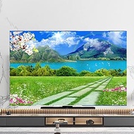 European Steppe Pattern Encryption Thickening TV Cover Dust Cover TV Cloth/computer Cover Desktop/Wall Hanging/curved Screen/cover, Living Room/Home Decoration(Size:40-43IN(102x65cm),Color:B)