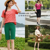 Women's pants 3/ 4 stretch t-shirts | Women's pants 3/ 4 beads 3 flower patch | Women's pants 3/4 im