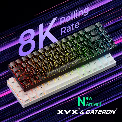 XVX HE68 Pro Rapid Trigger Magnetic Keyboard with Gateron Magnetic Jade Pro Switch CNC Aluminum Blac