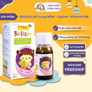 Babymall & Care Biolizin Syrup 50ml – Zinc Bisglycinate Lysine Vitamin B6 Supplement for Babies