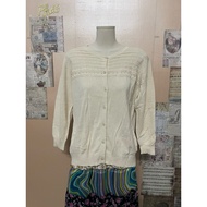 Beige Japanese women's mongtogi cardigan size m ca8