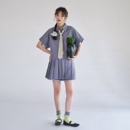 學院風百褶短款連衣裙|洋裝|兩色|春夏款|Sora-1193