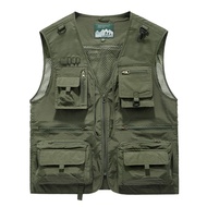 Vest for Men outdoor multi-pocket fishing vest outdoor vest Sleeveless Jacket Vest