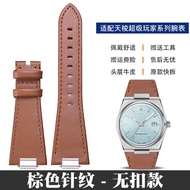 Suitable for  1853 Tissot PRX Super Player Watch Strap Mens T137.410 407A Crocodile Pattern Leather 