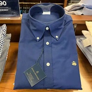 Brooks Brothers Broo / Booker Brothers เสื้อผู้ชายผ้าฝ้าย Oxford ปั่นเสื้อแขนยาวฟรี