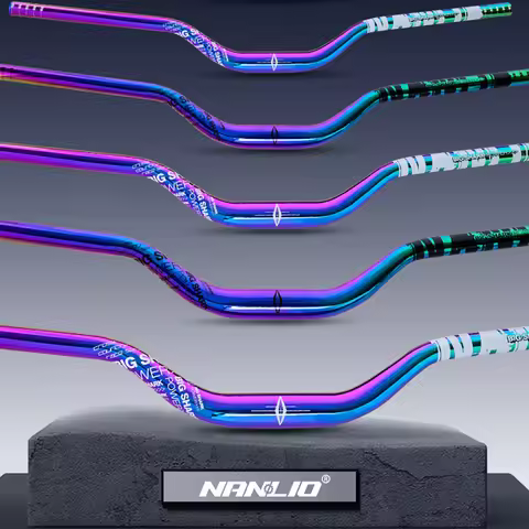 Nanlio 50MM Rise Bicycle Handlebar T6 Aluminum Alloy Swallow Handlebar 31.8*780mm Backsweep 9 Degree