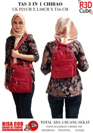 TAS RANSEL CHIBAO WANITA / SELEMPANG / TENGTENG / 3IN1 CHIBAO #0839