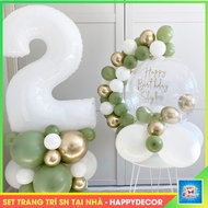 White Birthday Decoration Number Balloons size 32” 80cm birthday party decoration products / Chill p