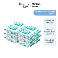 BZU BZU NEW Anti Bacterial Baby Wipes (80 pcs x 12)  [Exp: Year 2027]