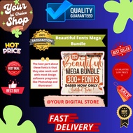 Beautiful Fonts Mega Bundle [LIFETIME] 🌟Beautiful Fonts Mega Bundle is the font collection of 353 pr