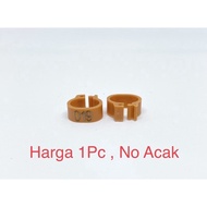 Brown 1 Pc Pigeon Foot ClipRing Pigeon Chicken Duck D 8mm Bird Pigeon Foot Laser LetteringRing - SKU