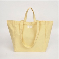 UNIQLO 帆布袋 Tote Bag 黃色/米白