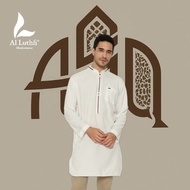 [Ready] Al-Luthfi - Baju Koko Pakistan Lengan Panjang Putih Bw