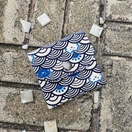 【純手作】波浪貓風琴包 三層零錢包 名片包 收納包