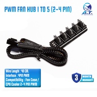 FAN HUB 1 TO 4 1 5 4Pin 3Pin PWM Cable Channel Extension (3-4 PIN)