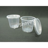 EC 6oz Round Container (100pcs±) E180T / Disposable Plastic Food Container/Bekas Dadih/Jelly/Jeli