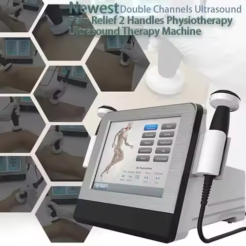 Double Channels Ultrasound Therapy Physical Therapy Device for Neck Pain Relief 1MHz