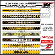 Aquarium Sticker Aquarium Sticker Beware of Fierce Fish Predator Channa Fish Waterproof Flowerhorn F