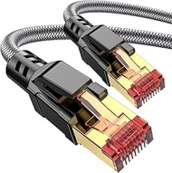 Ltemziiy Cat 8 Ethernet Cable 25 ft, 40Gbps 2000Mhz High Speed Gigabit LAN Internet Cables,RJ45 Patc