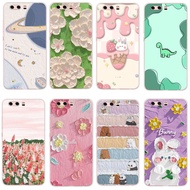 for huawei p10 lite/p10/P10 Plus/p9 lite cases Soft Silicone Casing phone case cover