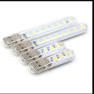 JH TRANSPARENT USB LED LIGHT 3 LED / 8 LED READING LIGHT EMERGENCY LIGHT