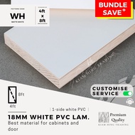 18mm 1-side white PVC laminated blockboard (4ft x 8ft) | plywood | timber panel wood | Papan kayu DI