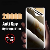 Full Curved Anti Spy Hydrogel Film For Oppo Reno 9 8 7 6 5 4 3 2 Pro Plus Privacy Screen Protector For Oppo Reno 8Z 8T 7Z 7SE 5F 5K 2F Soft Film